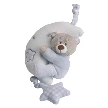   Gamberritos felhúzós zenélő játék plüss maci holdon szürke 9829