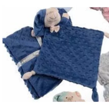   Gamberritos takaró - plüss buborékos anyagú 80x110cm plüss szundikendővel maci indigó 10339