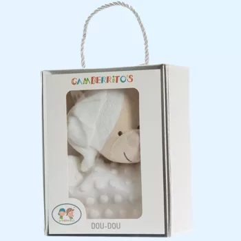   Gamberritos szundikendő - plüss buborékos anyagú maci fehér 10702