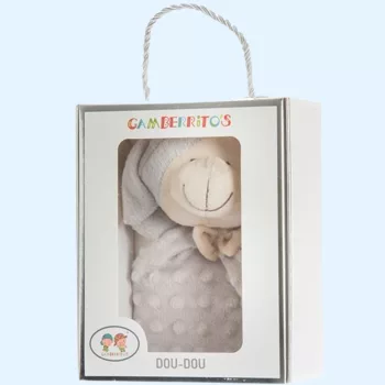   Gamberritos szundikendő - plüss buborékos anyagú maci szürke 10702