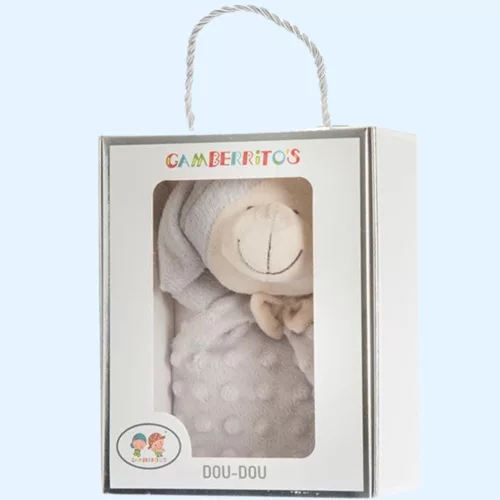 Gamberritos szundikendő - plüss buborékos anyagú maci szürke 10702