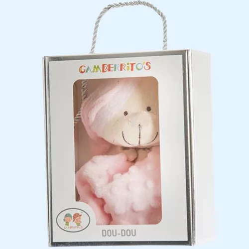 Gamberritos szundikendő - plüss buborékos anyagú maci rózsaszín 10702