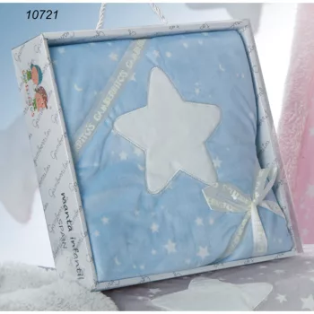 Gamberritos takaró plüss 80x110cm csillagos kék 10721