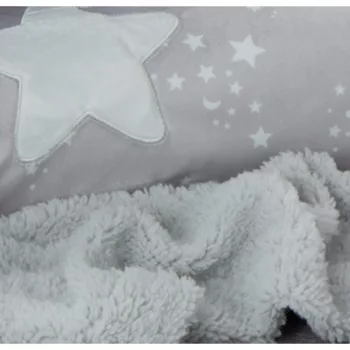 Gamberritos takaró plüss 80x110cm csillagos szürke 10721