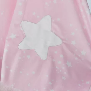   Gamberritos takaró plüss 80x110cm csillagos rózsaszín 10721