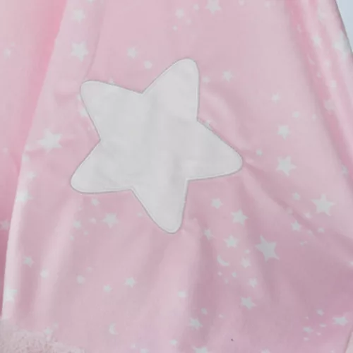 Gamberritos takaró plüss 80x110cm csillagos rózsaszín 10721