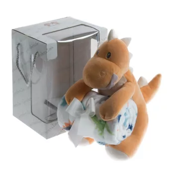   Gamberritos takaró plüss 80x110cm plüss játékkal dínó narancssárga 10885