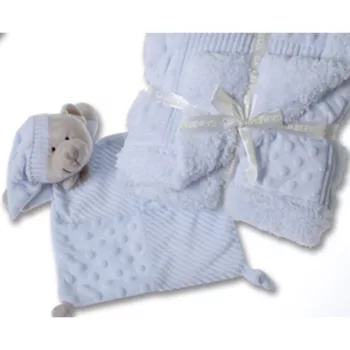   Gamberritos takaró - plüss 80x110cm plüss szundikendővel maci kék 11007