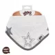 Xkko nyálkendő patentos bambusz ezüst csillagok BMBBND019