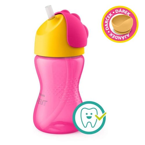 Philips AVENT itatópohár rugalmas szívószállal 300ml 12hó lányos