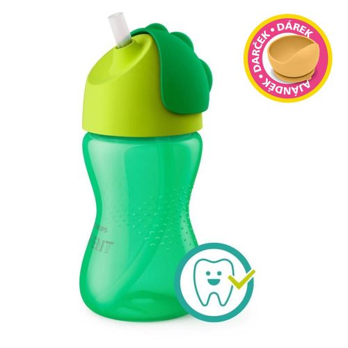 Philips AVENT itatópohár rugalmas szívószállal 300ml 12hó fiús - most Petite and Mars szilikon tálkával