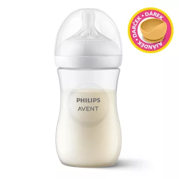   Philips AVENT cumisüveg Natural Response 260ml - most Petite and Mars szilikon tálkával