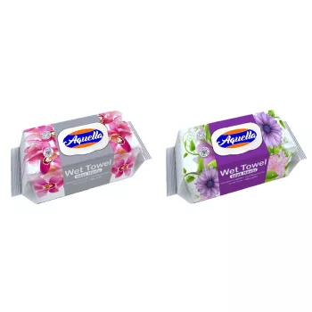   Aquella Baby nedves törlőkendő Virág illattal kupakos 120 db 