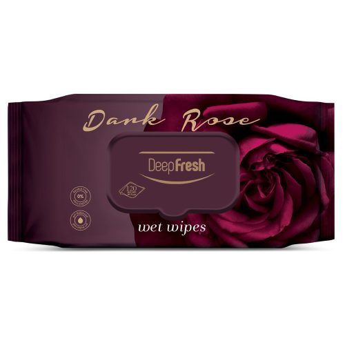 Deep Fresh nedves törlőkendő Dark Rose kupakos 120db