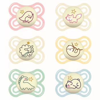 MAM játszócumi Perfect Night szilikon 2-6hó