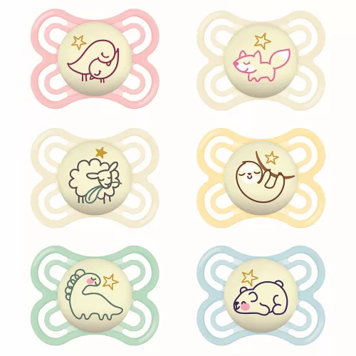 MAM játszócumi Perfect Night szilikon 2-6hó