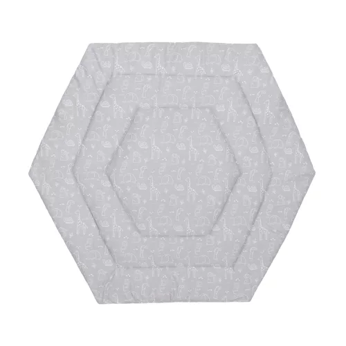 Fillikid betét hatszögletű utazójárókába 124cm átmérőjű szürke Safari 1121-77