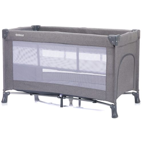 Fillikid utazóágy Milano 120x60cm szürke 4067-17