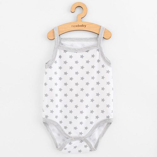 Baba body ujj nélküli New Baby Classic II szürke csillagokat lány