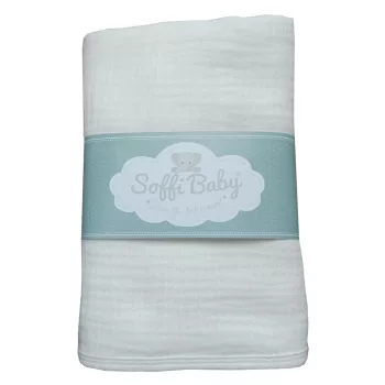 Soffi Baby takaró muszlin dupla krém 70x90cm