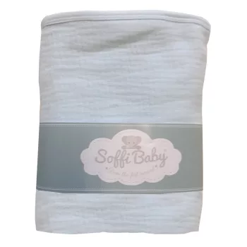 Soffi Baby takaró muszlin dupla világoskék 70x90cm