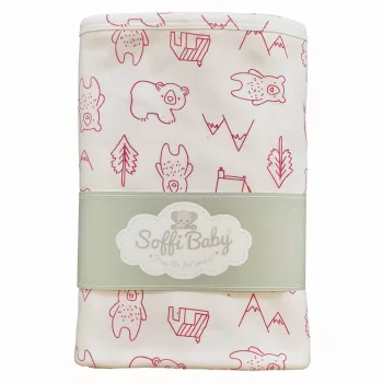 Soffi Baby takaró pamut dupla macik pink 80x100cm