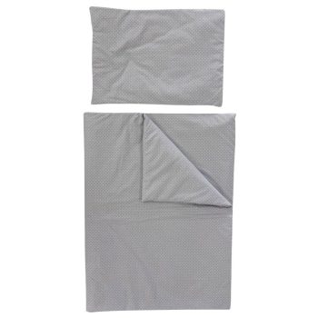   Soffi Baby ágynemű szett 2 részes 135x90 - 40x60cm apró csillag mintás szürke