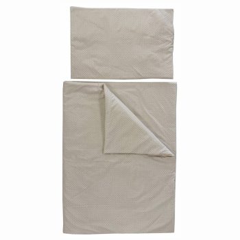   Soffi Baby ágynemű szett 2 részes 135x90 - 40x60cm apró csillag mintás bézs