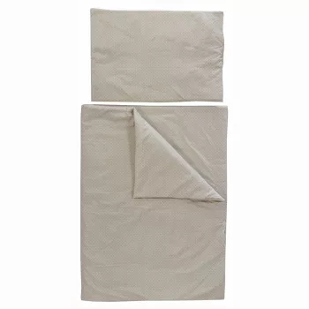   Soffi Baby ágynemű szett 2 részes 135x90 - 40x60cm apró csillag mintás bézs