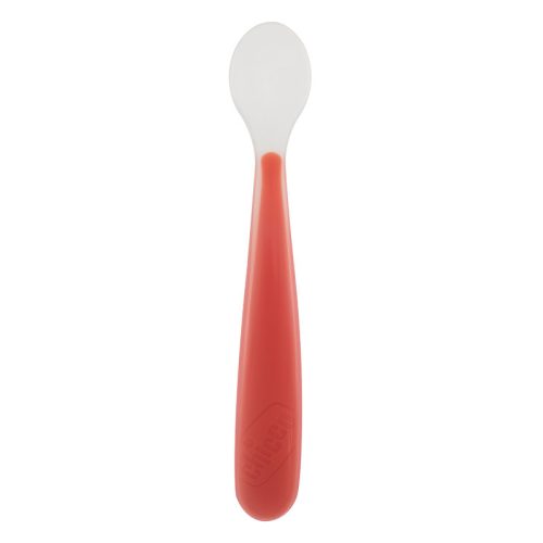 Chicco Red Up puha szilikon kanál piros