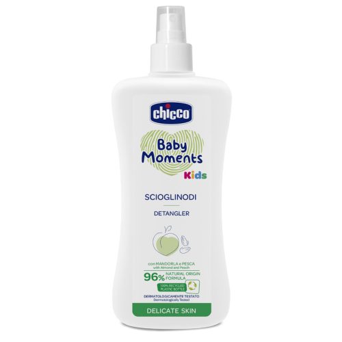 Chicco Kifésülő hajbalzsam spray 200 ml - gubancos és göndör hajra mandula és őszibarack kivonattal