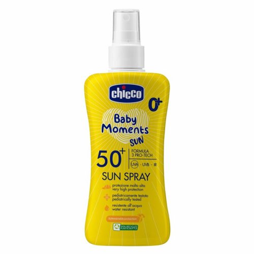 Chicco Fényvédő spray SPF 50+, 150 ml UVA, UVB, INFRA sugárzás elleni nagyon magas védelem