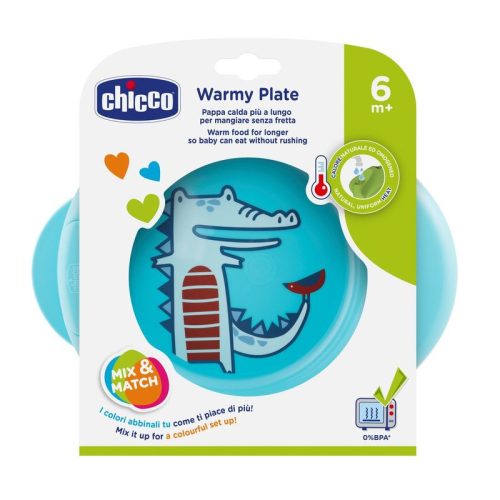Chicco Warmy Plate melegentartó tányér kék