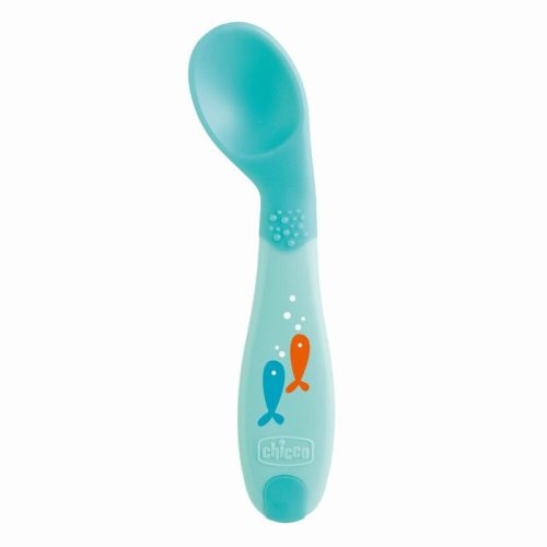 Chicco First Spoon jobbkezes önálló etetőkanál 8hó+ türkizkék