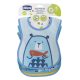 Chicco Easy Meal Bib - frottír előke vízálló hátlappal 3db-os kék