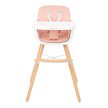 Kikkaboo etetőszék Woody rózsaszín